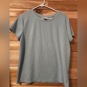 Victoria's Secret Ribbed Knit Top in Soft Blue Size M